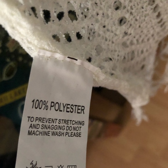 Knitted hollow out tassel cover up swimwear NWT - Picture 6 of 8